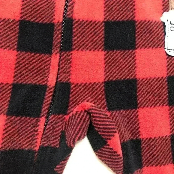 Carters Footed Onesie Red & Black Fleece Size 4T - Picture 12 of 16